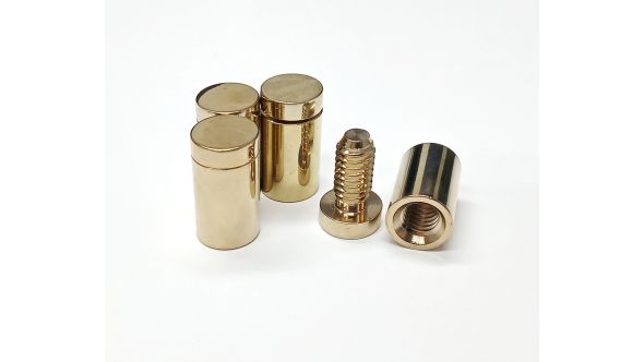 Polished Gold Stand off wall mounts (Pack of 4)