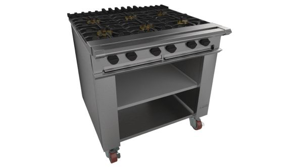 Falcon Chieftain 6 Burner Natural Gas Boiling Table on Castors G1060X