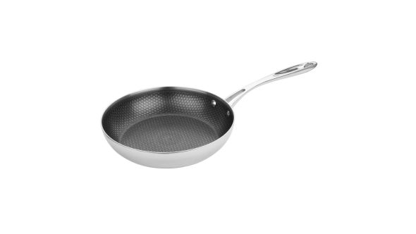 Vogue Tri-Shield Stainless Steel Frying Pan with Clad Coating 24cm