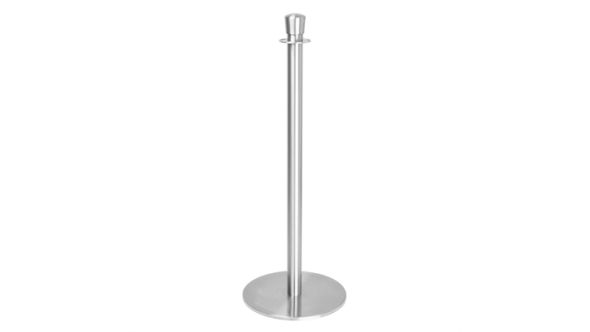 Bolero Bolero Flat Base Barrier Posts Brushed Stainless Steel (2 Pack) GP639