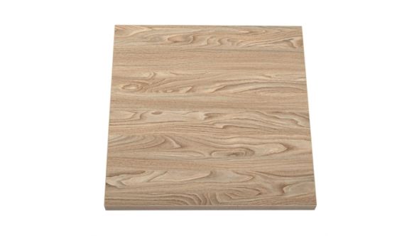Bolero Bolero Pre-drilled Square Tabletop Antique Natural 700mm GR331