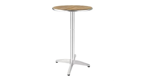 Bolero Bolero Ash Round Poseur Height Table 600mm GR332