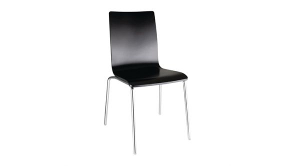 Bolero Bolero Black Square Back Side Chair (4 Pack) GR345