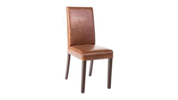 Bolero Bolero Faux Leather Dining Chair Antique Tan (2 Pack) GR368