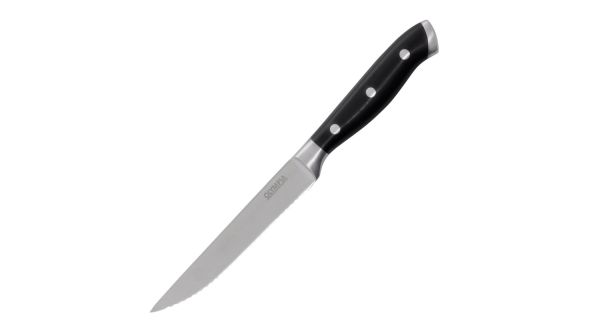Olympia Premium Riveted Steak Knives with Black ABS Handles (6 Pack) KLJ1702D