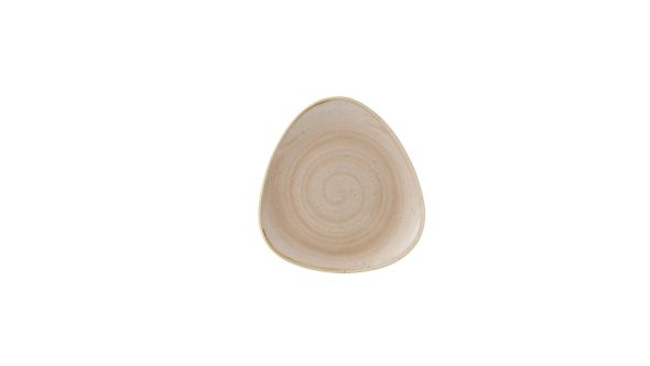 Churchill Stonecast Triangle Plates Nutmeg Cream 192mm (12 Pack) SNMSTR7 1