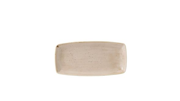 Churchill Stonecast Rectangular Plates Nutmeg Cream 145 x 295mm (12 Pack) SNMSOP111