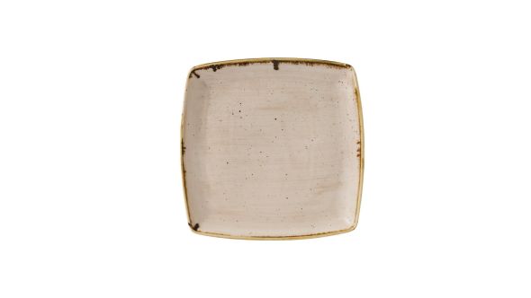 Churchill Stonecast Deep Square Plates Nutmeg Cream 260 x 260mm (6 Pack) SNMSDS101