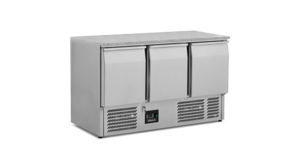 Blizzard BCC3-GR-TOP Compact Triple Door Counter Refrigerator With Granite Worktop