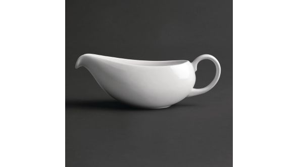 Royal Porcelain Classic White Gravy Boat 380ml (2 Pack) P0946