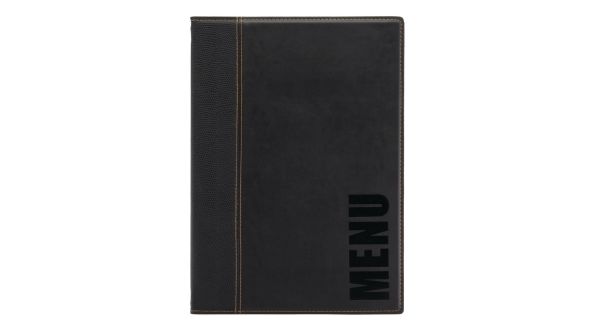 Securit Contemporary Menu Cover Black A4 MC/TRA4/BL