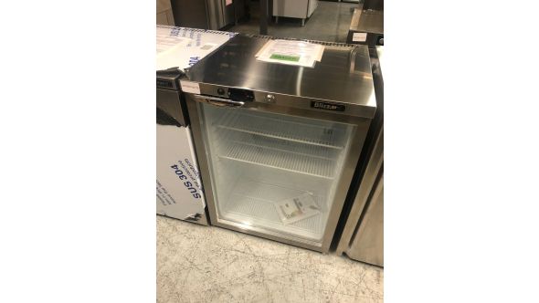 Blizzard HA220710290581 GRADED-02058 UCR140CR Single Hinged Glass Door Under Counter Refrigerator