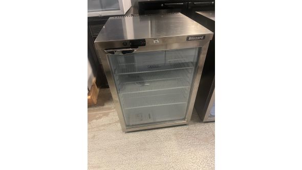 Blizzard HA250724290883 GRADED-02365 UCR140CR Single Hinged Glass Door Under Counter Refrigerator
