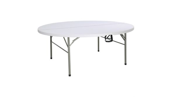 Bolero Bolero Round PE Centre Folding Table White 6ft HC270