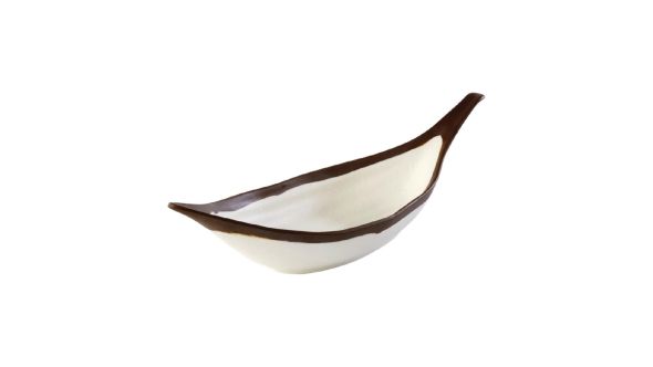 APS Crocker Leaf Bowl Cream. 305mm length 84579