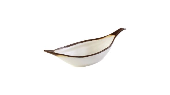 APS Crocker Leaf Bowl Cream. 420mm length 84581