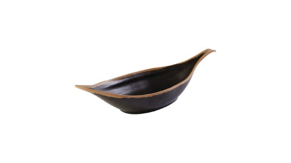 APS Crocker Leaf Bowl Brown. 420mm length 84582