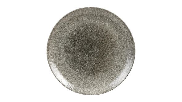 Churchill Studio Prints Raku Round Coupe Plates Quartz Black 288mm (12 Pack) RKBQEV111