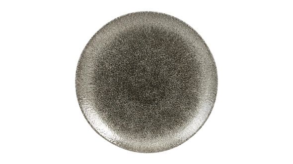 Churchill Studio Prints Raku Round Coupe Plates Quartz Black 260mm (12 Pack) RKBQEV101
