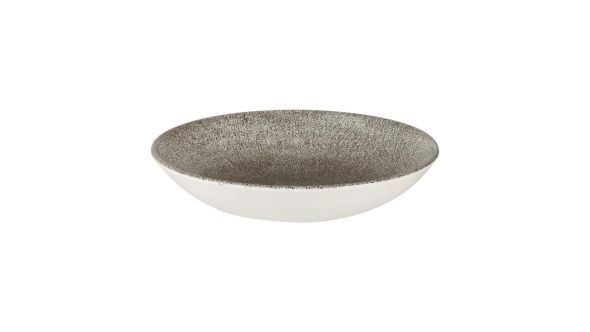 Churchill Studio Prints Raku Round Coupe Bowls Quartz Black 248mm (12 Pack) RKBQEVB91