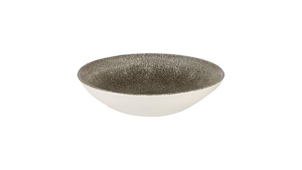 Churchill Studio Prints Raku Round Coupe Bowls Quartz Black 182mm (12 Pack) RKBQEVB71