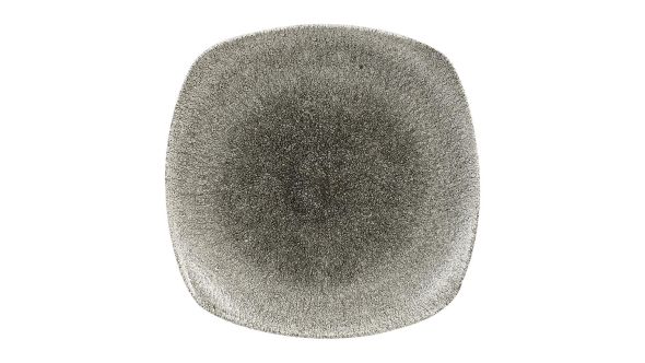 Churchill Studio Prints Raku Square Plates Quartz Black 252mm (12 Pack) RKBQSP111