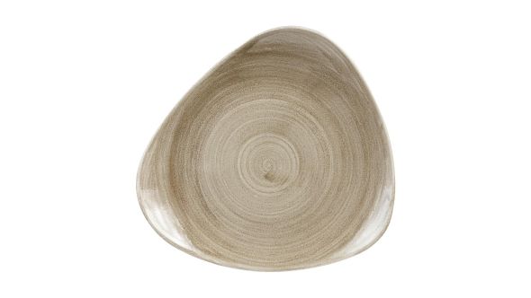 Churchill Stonecast Patina Antique Triangle Plates Taupe 311mm (6 Pack) PAATTR121