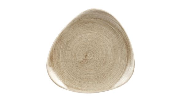 Churchill Stonecast Patina Antique Triangle Plates Taupe 190mm (12 Pack) PAATTR7 1