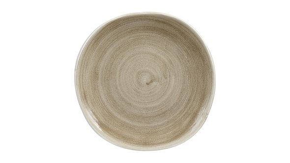 Churchill Stonecast Patina Antique Organic Round Plates Taupe 264mm (12 Pack) PAATOG101