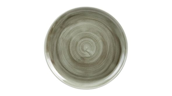 Churchill Stonecast Patina Antique Coupe Round Plates Green 324mm (6 Pack) PABGEV121