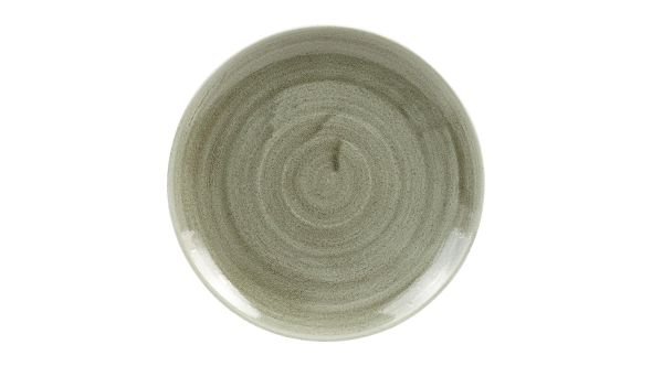 Churchill Stonecast Patina Antique Round Coupe Plates Green 217mm (12 Pack) PABGEVP81