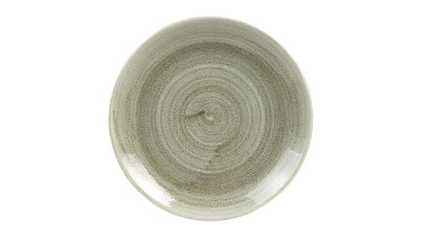 Churchill Stonecast Patina Antique Round Coupe Plates Green 165mm (12 Pack) PABGEVP61