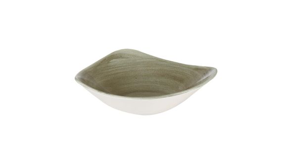 Churchill Stonecast Patina Antique Triangle Bowls Green 235mm (12 Pack) PABGTRB91