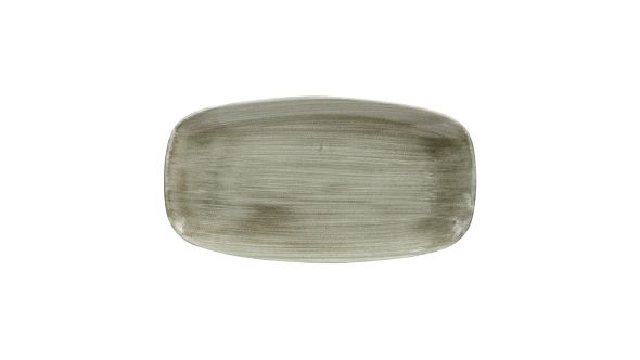 Churchill Stonecast Patina Antique Rectangular Plates Green 355mm (6 Pack) PABGXO141