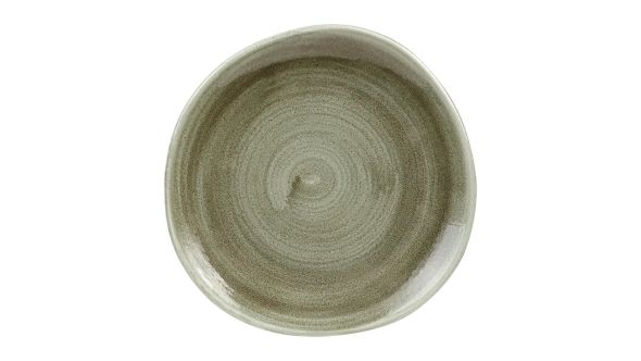 Churchill Stonecast Patina Antique Organic Round Plates Green 210mm (12 Pack) PABGOG8 1