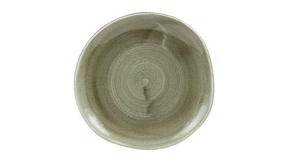 Churchill Stonecast Patina Antique Organic Round Plates Green 186mm (12 Pack) PABGOG7 1
