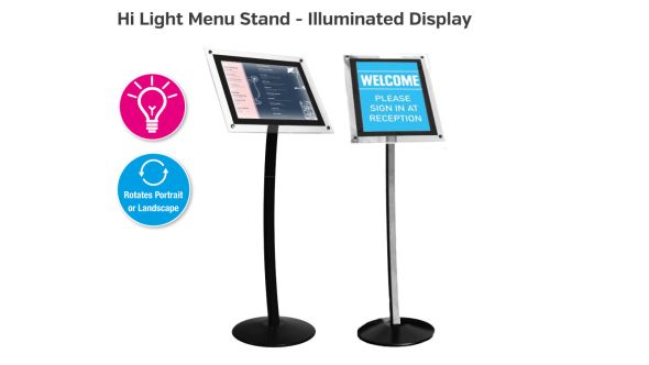 Hi-Light Menu Stand - Illuminated