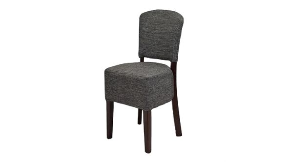Everyday Hanoi Dining Chairs In Dark Walnut with Shetland Smoke Seatpad (2 Pack) HP758