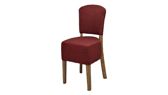 Everyday Hanoi Dining Chairs In Weathered Oak with Shetland Scarlet Seatpad (2 Pack) HP766