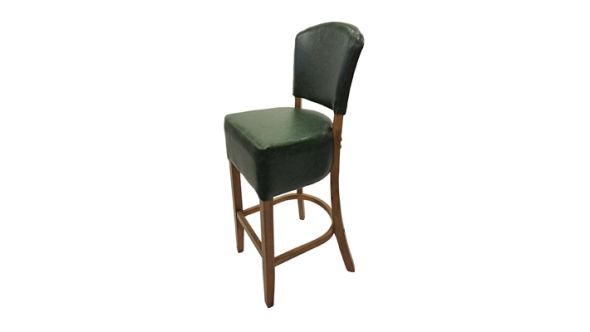 Everyday Hanoi Bar Chair in Weathered Oak with Bison Cedar Vinyl HP783
