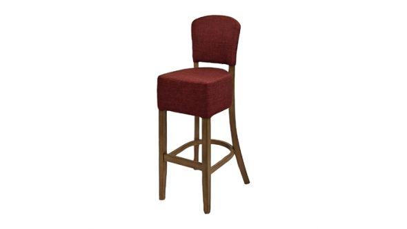 Everyday Hanoi Bar Chair in Weathered Oak with Shetland Scarlett HP787