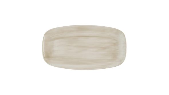 Churchill Stonecast Canvas Natural Chef's Oblong Plates 350x187mm (6 Pack) CSNTXO141