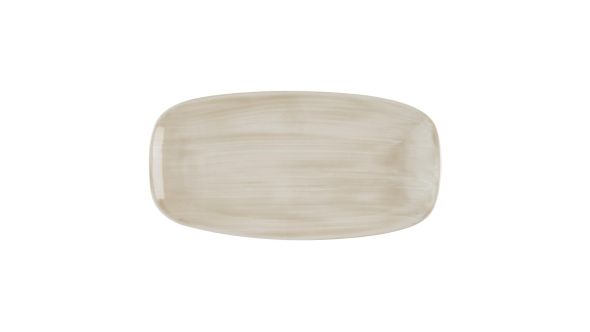 Churchill Stonecast Canvas Natural Chefs Oblong Plates 288x152mm(12 Pack) CSNTXO111