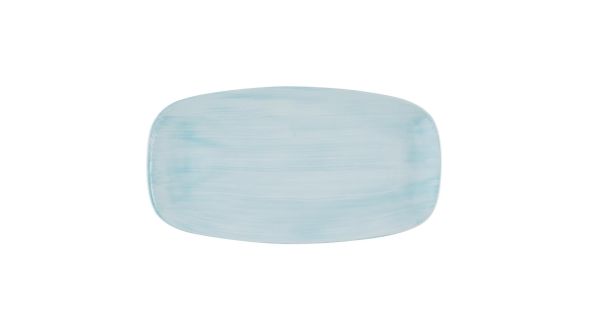 Churchill Stonecast Canvas Breeze Chef's Oblong Plates 350x187mm (6 Pack) CSBZXO141