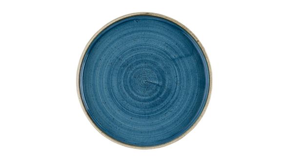 Churchill Stonecast Java Blue Walled Plates 210mm (6 Pack) SNTSWP211