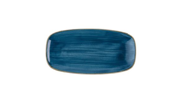 Churchill Stonecast Java Blue Chef's Oblong Plates 350 x 187mm (6 Pack) SNTSXO141