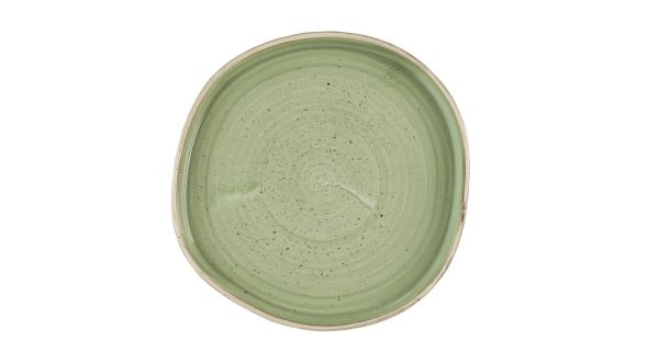Churchill Stonecast Sage Green Organic Walled Plates 206mm (6 Pack) SSASOW211
