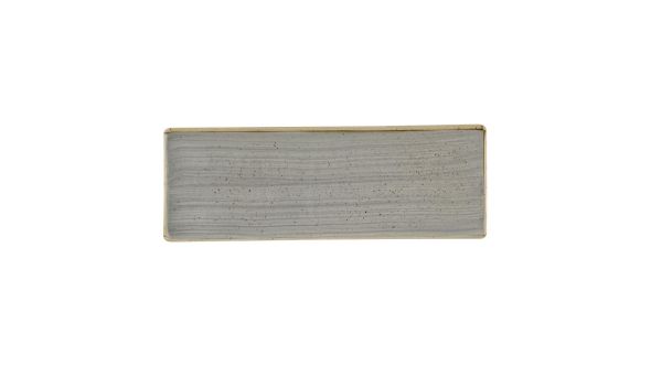 Churchill Stonecast Grey Oblong Plates 250 x 90mm (6 Pack) SPGSOF231