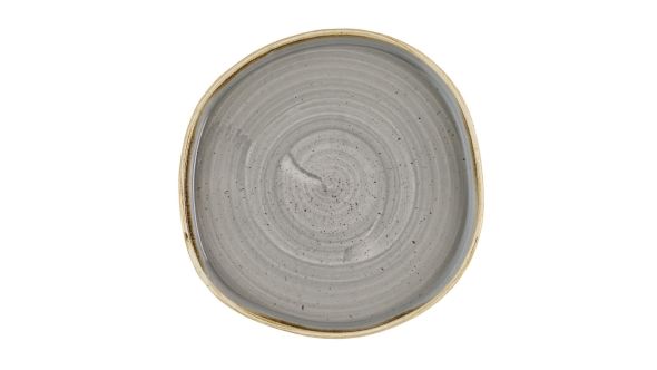 Churchill Stonecast Grey Organic Walled Plates 206mm (6 Pack) SPGSOW211