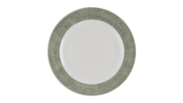 Churchill Bamboo Ceramic Spinwash Alpine Footed Plates 305mm (12 Pack) ALBALF111